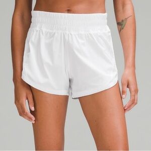 LULULEMON WHITE HOTTY HOT SHORT HIGH RISE 4”
